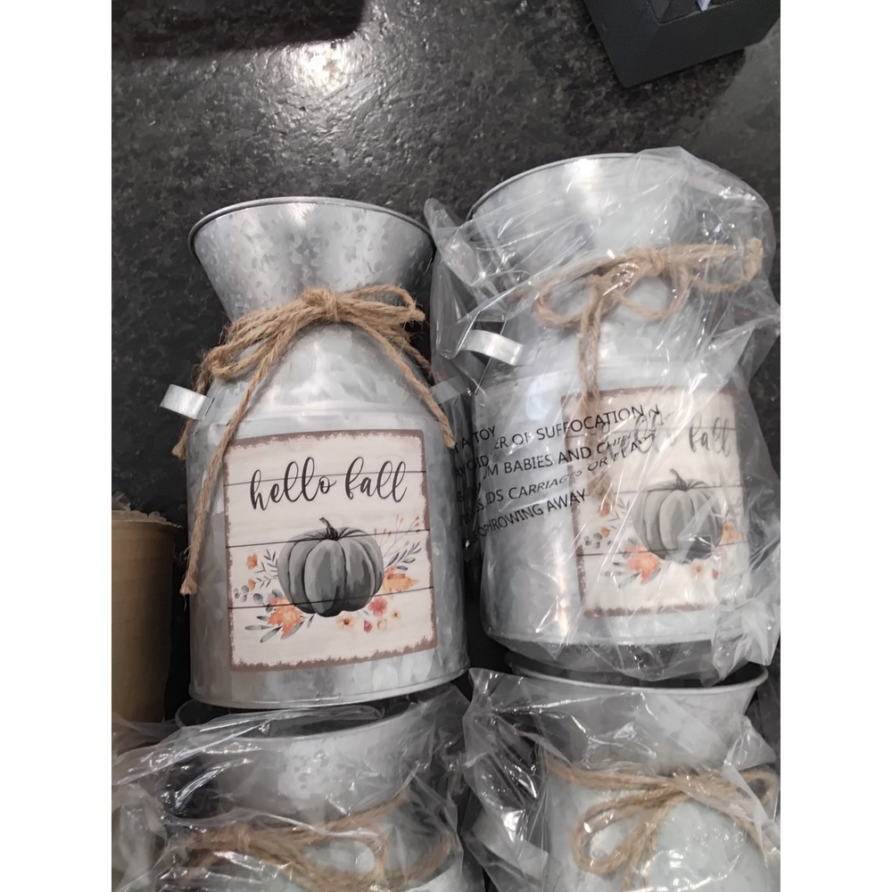 Farmhouse Fall Decor Bundle – 12 Galvanized Buckets - Picture 6 of 11